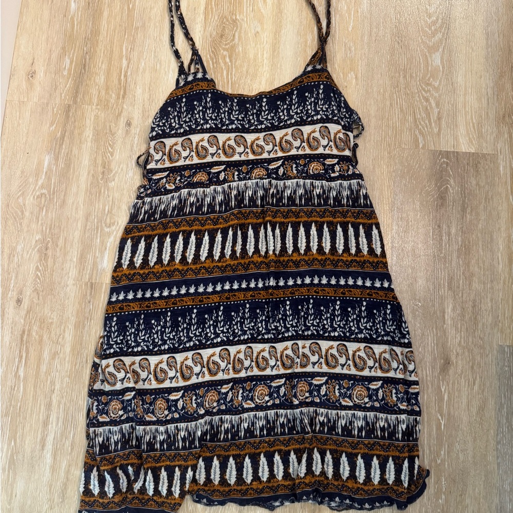 Bohemian Dress with Paisley and Stripe Patterns